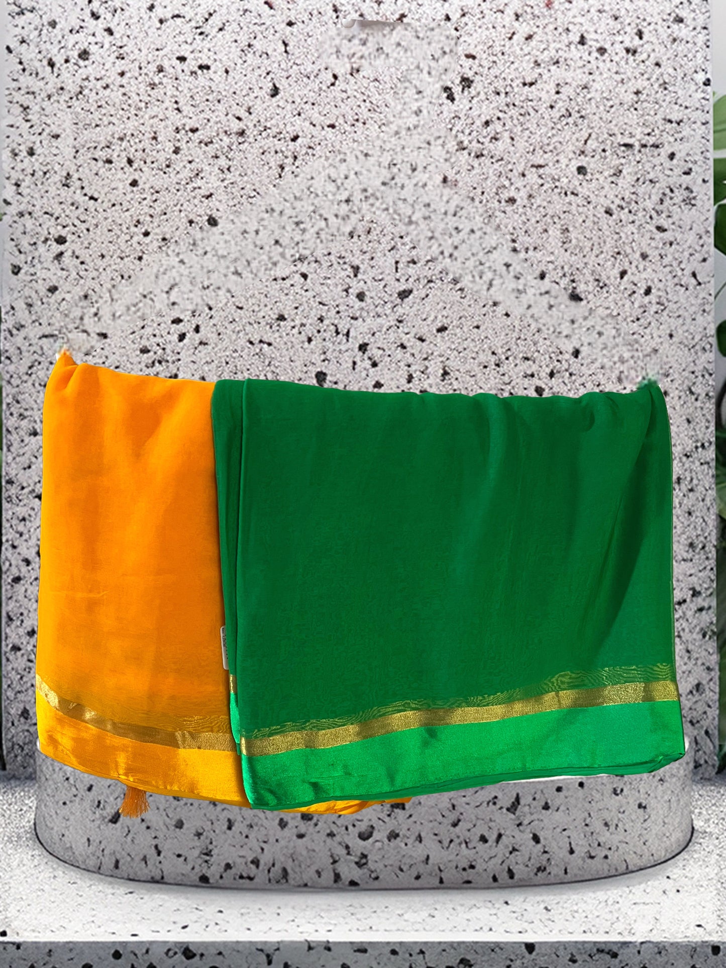 Haldi/mehndi Chiffon Sari